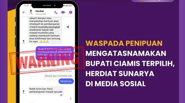 Waspada! Penipuan Mengatasnamakan Bupati Ciamis Terpilih, Pakai Akun Facebook dengan Modus Salurkan Bantuan