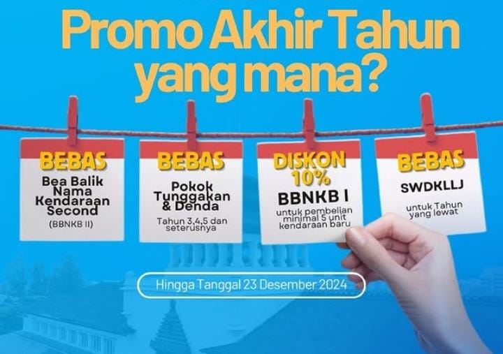 Spesial Akhir Tahun 2024, Promo Pajak Kendaraan Jawa Barat Kembali Hadir, Ini Insentif yang Ditawarkan