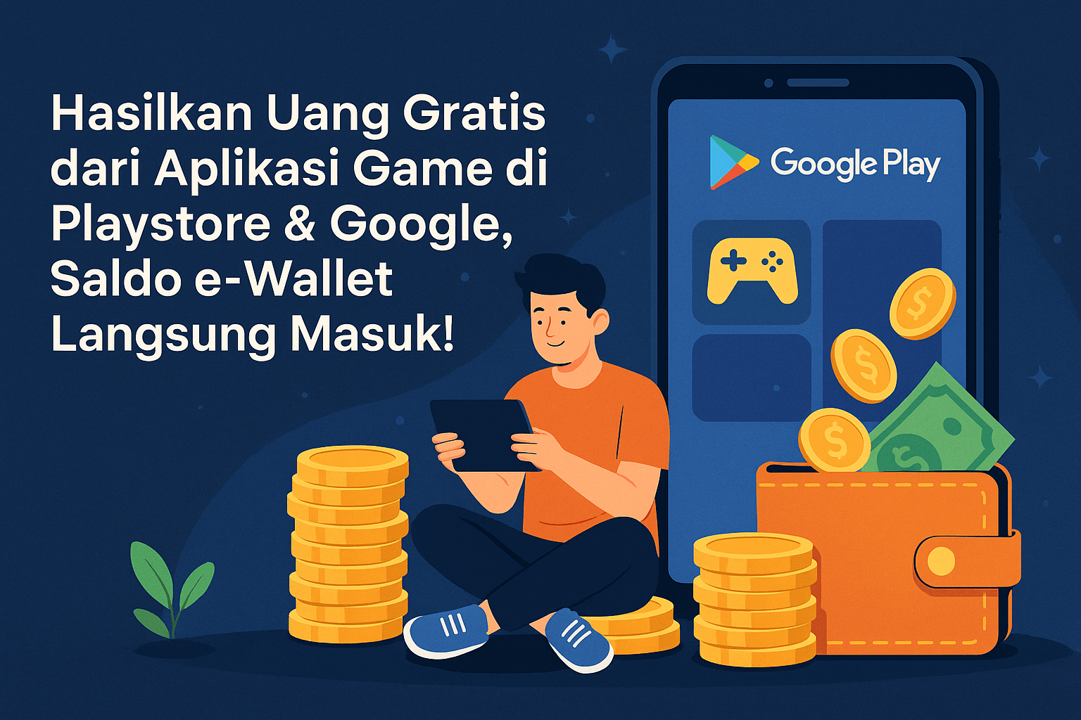Hasilkan Uang Gratis dari Aplikasi Game di Playstore & Google, Saldo e-Wallet Langsung Masuk!