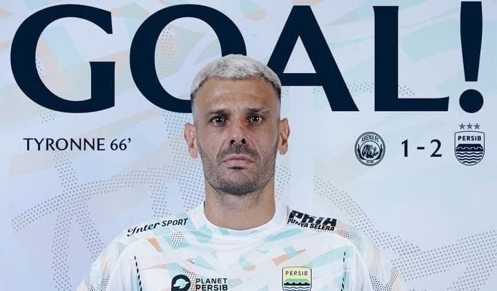 Tyronne del Pino: Cetak Brace, Buat Gol Spektakuler dan Bawa Persib Menang Atas Arema FC