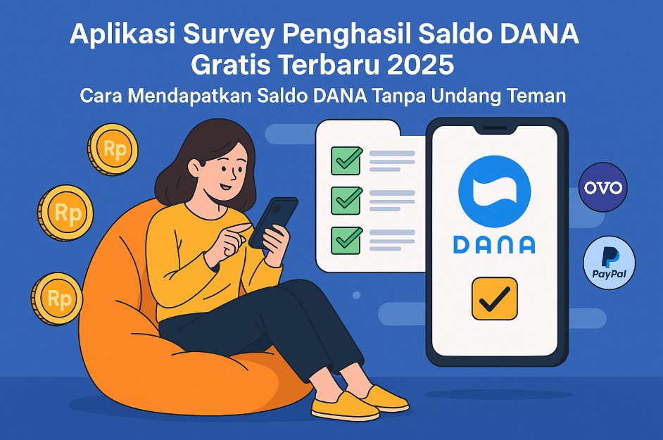 Gak Perlu Undang Teman! Ini 3 Aplikasi Survey Penghasil Saldo DANA Gratis Terbaru 2025 yang Langsung Cair