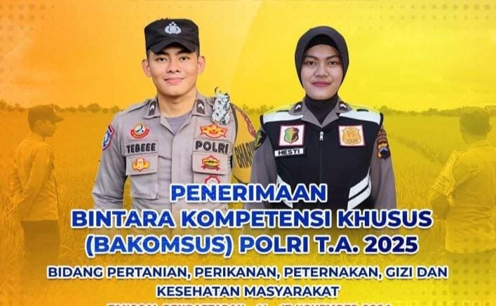 Gratis, Penerimaan Bintara Bakomsus Polri 2025 Dibuka Hari Ini, Simak Bidang dan Persyaratannya