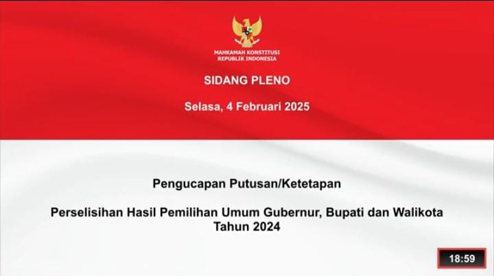 Mahkamah Konstitusi Memutuskan: PHPUKada Kabupaten Tasikmalaya Berlanjut ke Sidang Pembuktian