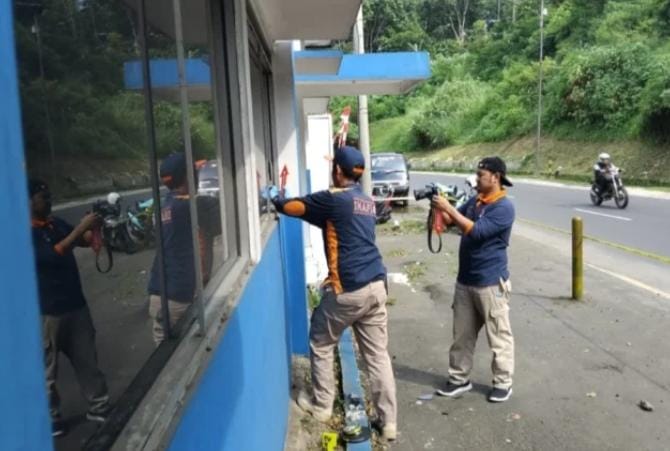 Pos Polisi Gentong Tasikmalaya Dirusak OTK, Polres Tasikmalaya Kota Lakukan Penyelidikan