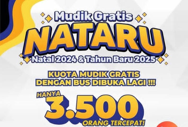 Pendaftaran Mudik Gratis Naik Bus Nataru 2024/2025 Dibuka, Kemenhub Sediakan Kuota 3500 Penumpang