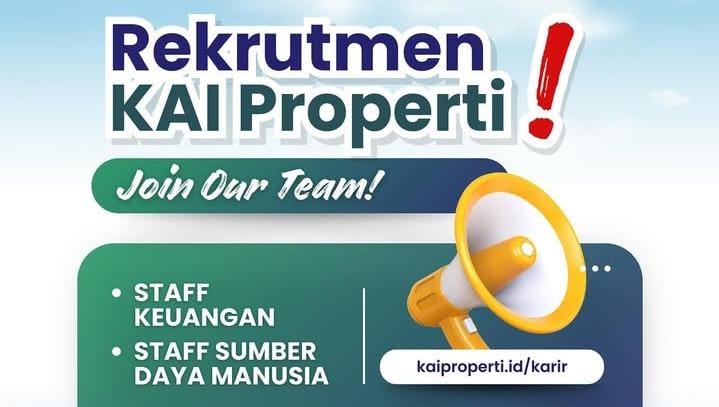 Segera Daftar, Lowongan Kerja PT KAI Dibuka, Ada 3 Posisi yang Dibutuhkan, Ini Cara Kirim Lamarannya