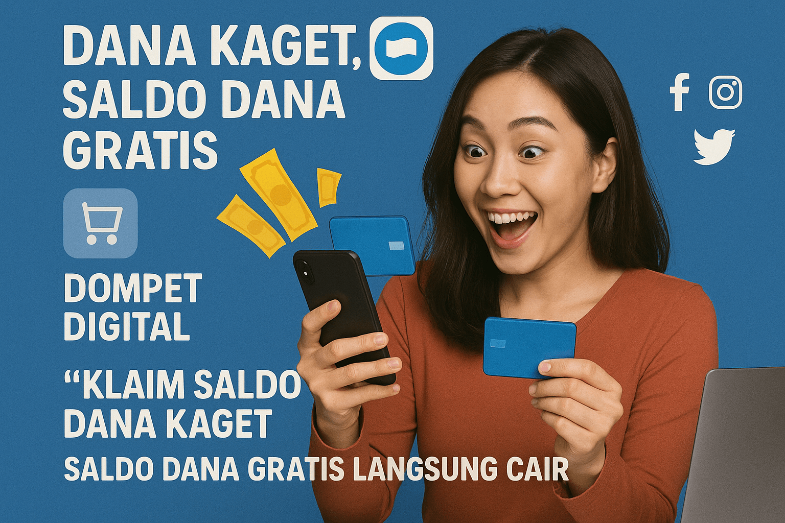 Cara Klaim Saldo Dana Kaget Gratis Langsung Cair Lewat Dompet Digital Tanpa Ribet via Media Sosial
