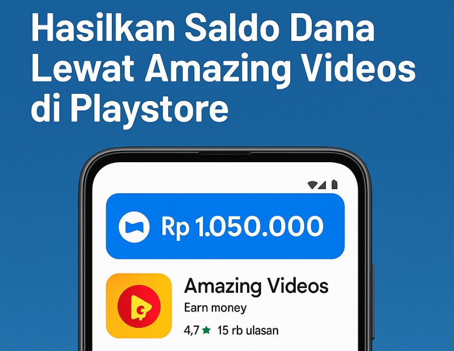 Hasilkan Saldo Dana Lewat Amazing Videos di Playstore, Aplikasi Penghasil Uang 2025 Tanpa Undang Teman