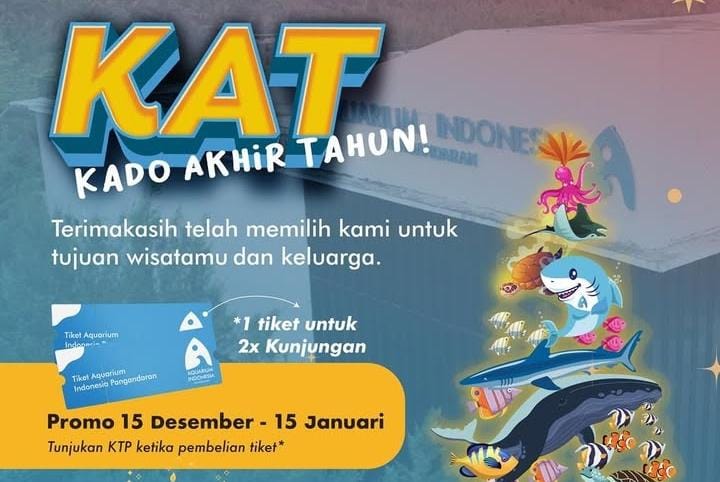 Aquarium Indonesia Pangandaran Hadirkan Promo Akhir Tahun 2024, 1 Tiket Bisa untuk 2 Kali Kunjungan