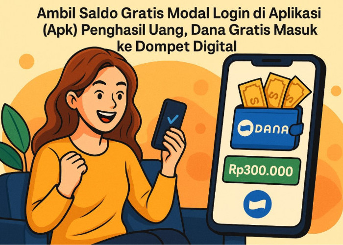 Ambil Saldo Gratis Modal Login di Aplikasi Penghasil Uang, Dana Gratis Masuk ke Dompet Digital