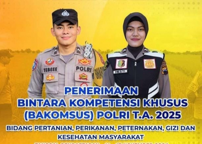 Gratis, Penerimaan Bintara Bakomsus Polri 2025 Dibuka Hari Ini, Simak Bidang dan Persyaratannya