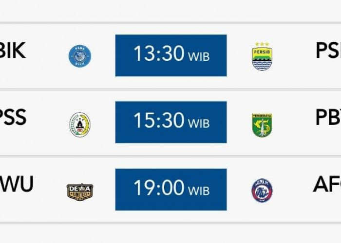 Besok! PSBS Biak vs Persib, PSS Sleman vs Persebaya dan Dewa United vs Arema FC, Disiarkan Secara Live?