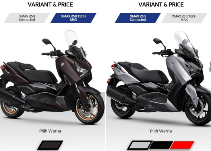 Ini Perbedaan Yamaha XMAX 250 Connected dan XMAX 250 Tech Max, Mana yang Unggul?