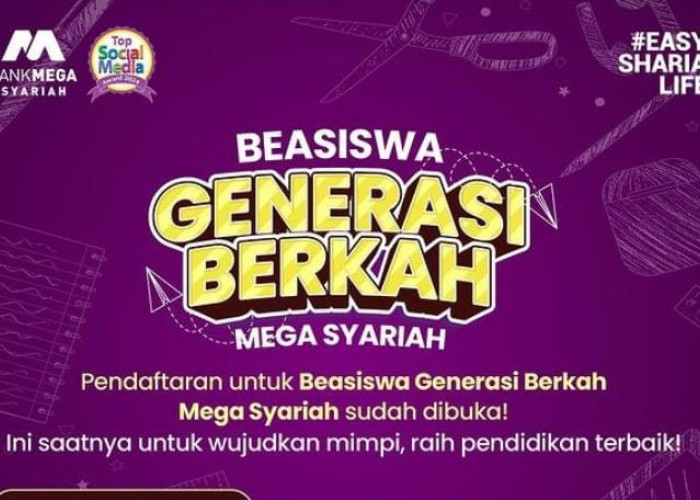 Bank Mega Syariah Buka Beasiswa Generasi Berkah Mega Syariah, Ini Persyaratan dan Perguruan Tinggi Mitra