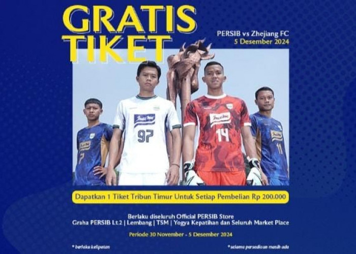 Gratis Tiket Persib vs Zhejiang FC untuk Bobotoh, Ini Cara Mendapatkannya