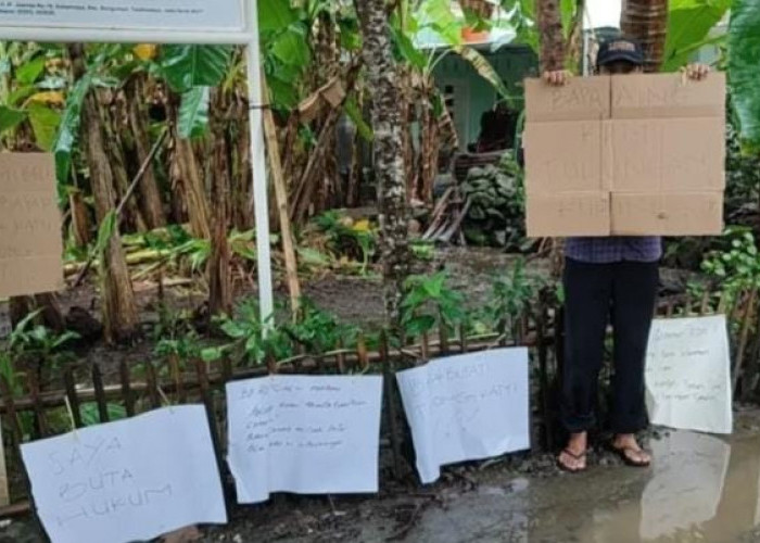 Warga Padaherang Pangandaran Protes, Tanah yang Ditempatinya Dipasang Plang Milik Kementerian Keuangan