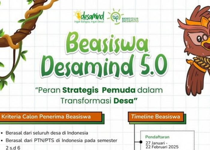 Kabar Gembira Bagi Mahasiswa, Pendaftaran Beasiswa Desamind 2025 Dibuka, Ini Syaratnya